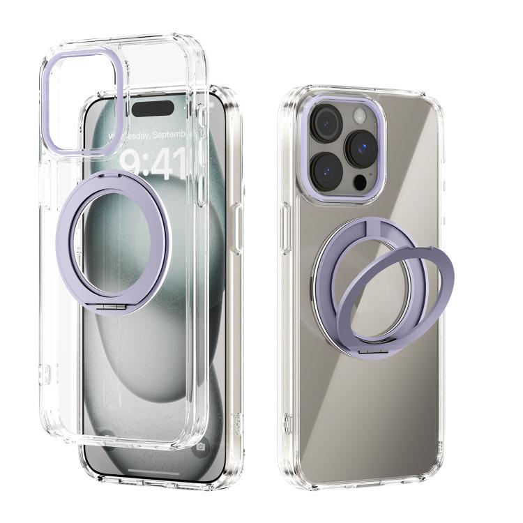ABEEL MagSafe Q-LUCK Pivot Bracket Transparent Phone Case, For iPhone 13 Pro Max, For iPhone 13 Pro, For iPhone 13