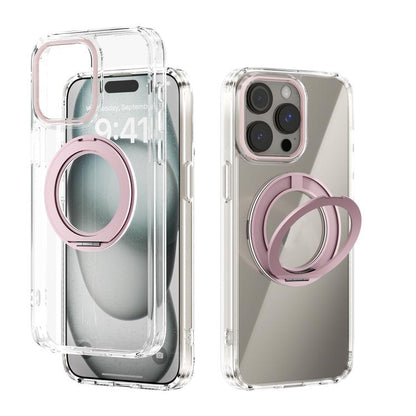 ABEEL MagSafe Q-LUCK Pivot Bracket Transparent Phone Case, For iPhone 13 Pro Max, For iPhone 13 Pro, For iPhone 13
