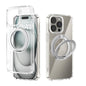 ABEEL MagSafe Q-LUCK Pivot Bracket Transparent Phone Case, For iPhone 13 Pro Max, For iPhone 13 Pro, For iPhone 13