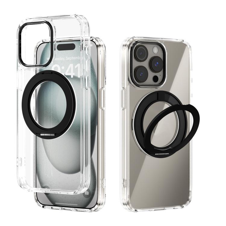 ABEEL MagSafe Q-LUCK Pivot Bracket Transparent Phone Case, For iPhone 13 Pro Max, For iPhone 13 Pro, For iPhone 13