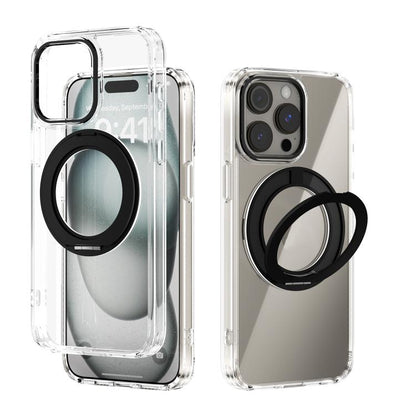 ABEEL MagSafe Q-LUCK Pivot Bracket Transparent Phone Case, For iPhone 13 Pro Max, For iPhone 13 Pro, For iPhone 13