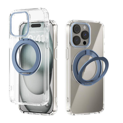 ABEEL MagSafe Q-LUCK Pivot Bracket Transparent Phone Case, For iPhone 13 Pro Max, For iPhone 13 Pro, For iPhone 13