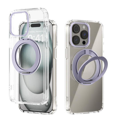 ABEEL MagSafe Q-LUCK Pivot Bracket Transparent Phone Case, For iPhone 13 Pro Max, For iPhone 13 Pro, For iPhone 13