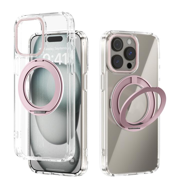 ABEEL MagSafe Q-LUCK Pivot Bracket Transparent Phone Case, For iPhone 13 Pro Max, For iPhone 13 Pro, For iPhone 13