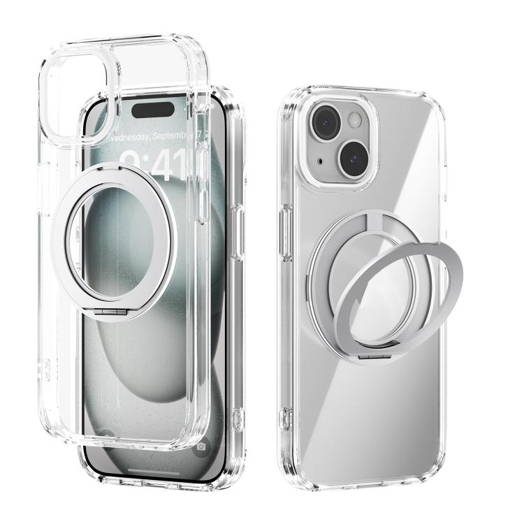 ABEEL MagSafe Q-LUCK Pivot Bracket Transparent Phone Case, For iPhone 13 Pro Max, For iPhone 13 Pro, For iPhone 13