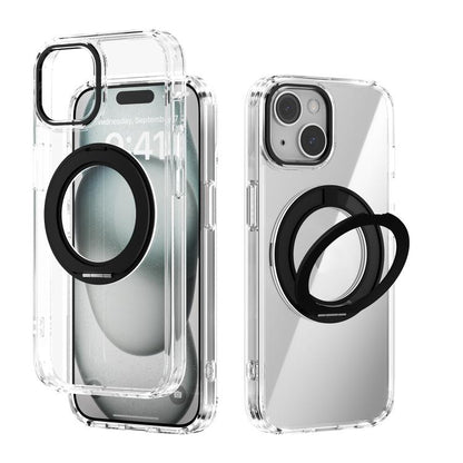 ABEEL MagSafe Q-LUCK Pivot Bracket Transparent Phone Case, For iPhone 13 Pro Max, For iPhone 13 Pro, For iPhone 13