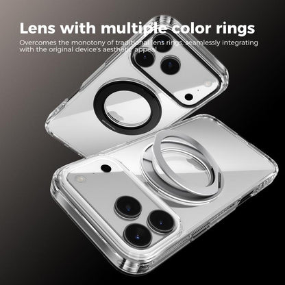 ABEEL MagSafe Q-LUCK Pivot Bracket Transparent Phone Case, For iPhone 16 Pro Max, For iPhone 16 Pro, For iPhone 16 Plus, For iPhone 16