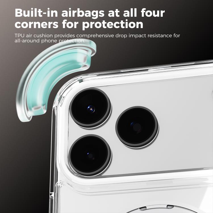 ABEEL MagSafe Q-LUCK Pivot Bracket Transparent Phone Case, For iPhone 14 Plus, For iPhone 14, For iPhone 14 Pro, For iPhone 14 Pro Max