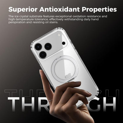 ABEEL MagSafe Q-LUCK Pivot Bracket Transparent Phone Case, For iPhone 15 Pro Max, For iPhone 15 Pro, For iPhone 15 Plus, For iPhone 15