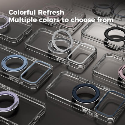 ABEEL MagSafe Q-LUCK Pivot Bracket Transparent Phone Case, For iPhone 14 Plus, For iPhone 14, For iPhone 14 Pro, For iPhone 14 Pro Max