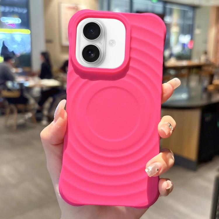 MagSafe Magnetic Ring Texture TPU Phone Case, For iPhone 16 Plus, For iPhone 16