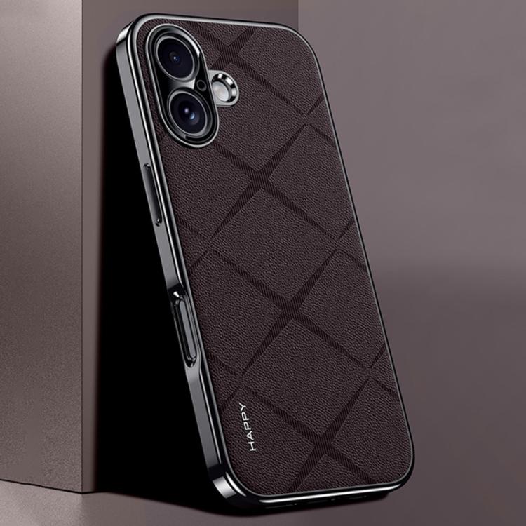 Plain Leather PC Phone Case, For iPhone 17 Pro Max, For iPhone 17 Pro, For iPhone 17, For iPhone Air