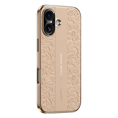 Cloud Dragon Pattern Plain Leather PC Phone Case, For iPhone 17 Pro Max, For iPhone 17 Pro, For iPhone 17, For iPhone Air, For iPhone 16 Pro Max, For iPhone 16 Pro
