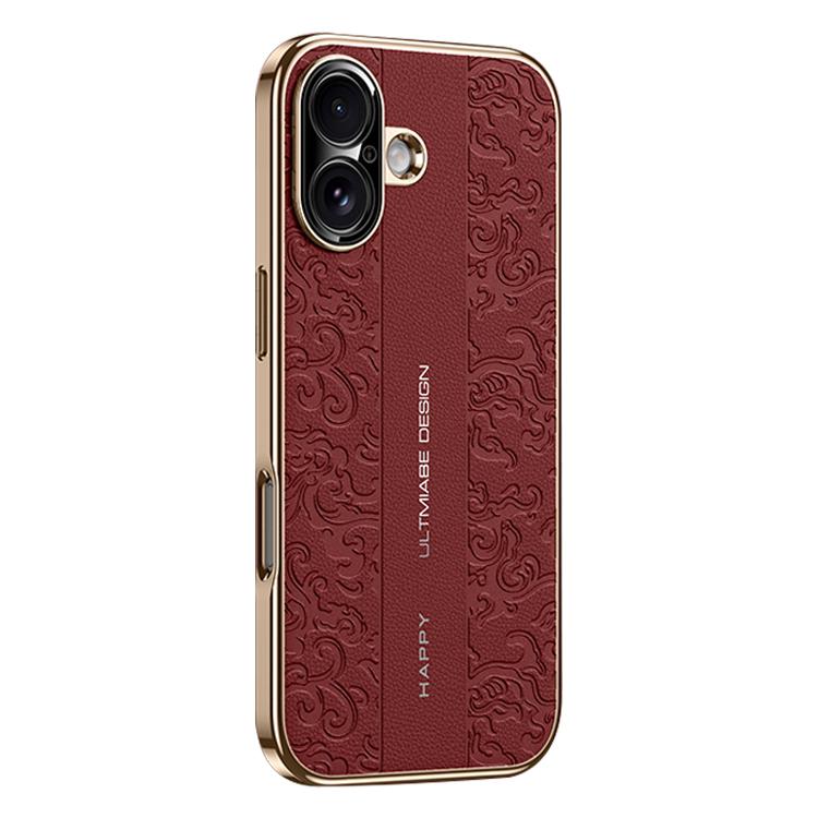 Cloud Dragon Pattern Plain Leather PC Phone Case, For iPhone 17 Pro Max, For iPhone 17 Pro, For iPhone 17, For iPhone Air, For iPhone 16 Pro Max, For iPhone 16 Pro