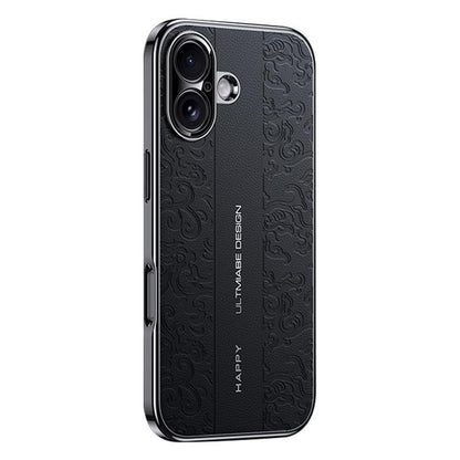 Cloud Dragon Pattern Plain Leather PC Phone Case, For iPhone 17 Pro Max, For iPhone 17 Pro, For iPhone 17, For iPhone Air, For iPhone 16 Pro Max, For iPhone 16 Pro