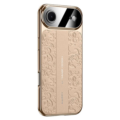 Cloud Dragon Pattern Plain Leather PC Phone Case, For iPhone 17 Pro Max, For iPhone 17 Pro, For iPhone 17, For iPhone Air, For iPhone 16 Pro Max, For iPhone 16 Pro