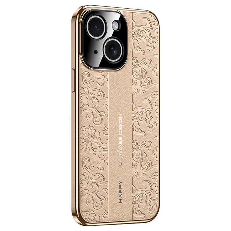 Cloud Dragon Pattern Plain Leather PC Phone Case, For iPhone 16, For iPhone 15 Pro Max, For iPhone 15 Pro, For iPhone 15, For iPhone 14, For iPhone 14 Pro