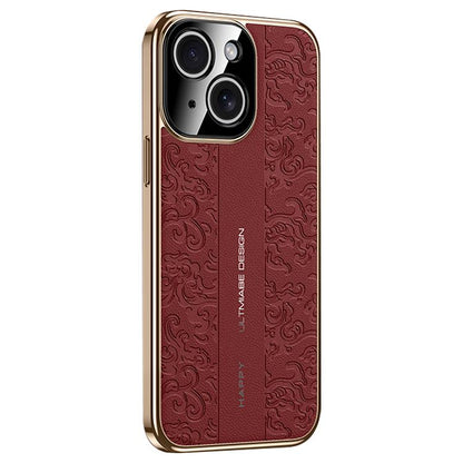 Cloud Dragon Pattern Plain Leather PC Phone Case, For iPhone 16, For iPhone 15 Pro Max, For iPhone 15 Pro, For iPhone 15, For iPhone 14, For iPhone 14 Pro