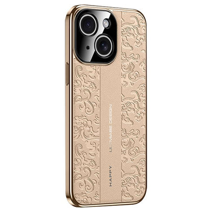 Cloud Dragon Pattern Plain Leather PC Phone Case, For iPhone 16, For iPhone 15 Pro Max, For iPhone 15 Pro, For iPhone 15, For iPhone 14, For iPhone 14 Pro