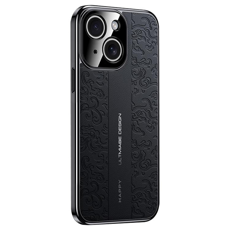 Cloud Dragon Pattern Plain Leather PC Phone Case, For iPhone 16, For iPhone 15 Pro Max, For iPhone 15 Pro, For iPhone 15, For iPhone 14, For iPhone 14 Pro