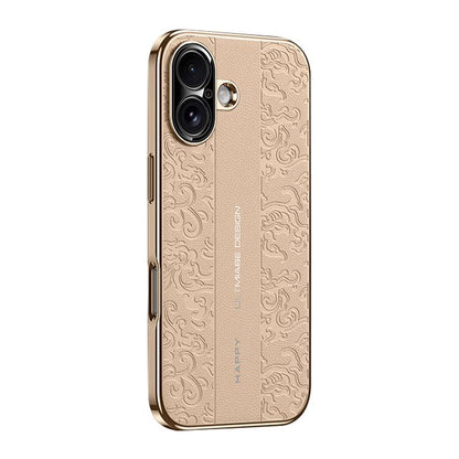 Cloud Dragon Pattern Plain Leather PC Phone Case, For iPhone 16, For iPhone 15 Pro Max, For iPhone 15 Pro, For iPhone 15, For iPhone 14, For iPhone 14 Pro