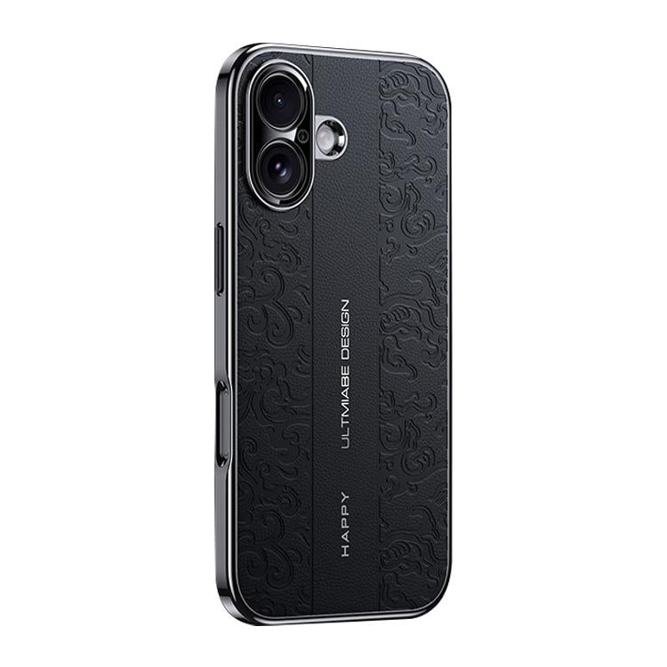 Cloud Dragon Pattern Plain Leather PC Phone Case, For iPhone 16, For iPhone 15 Pro Max, For iPhone 15 Pro, For iPhone 15, For iPhone 14, For iPhone 14 Pro