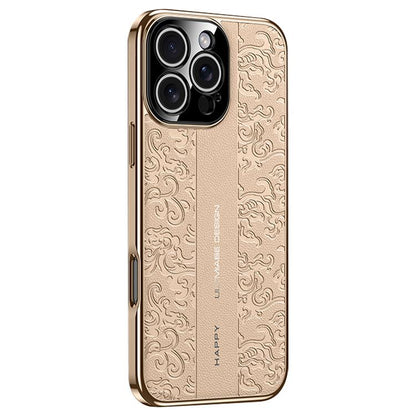 Cloud Dragon Pattern Plain Leather PC Phone Case, For iPhone 17 Pro Max, For iPhone 17 Pro, For iPhone 17, For iPhone Air, For iPhone 16 Pro Max, For iPhone 16 Pro