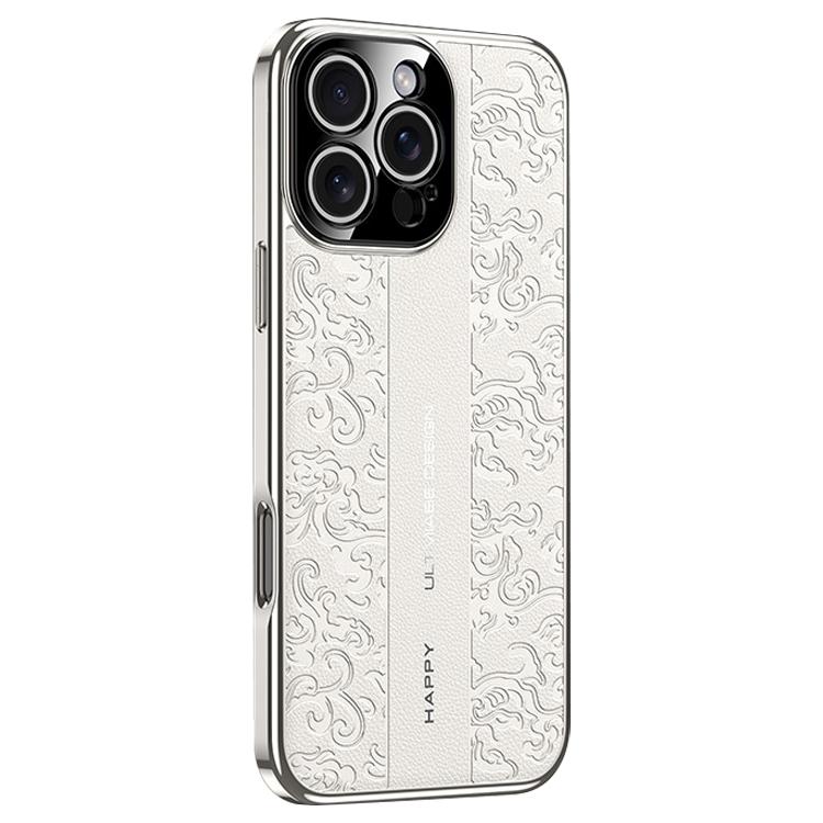 Cloud Dragon Pattern Plain Leather PC Phone Case, For iPhone 17 Pro Max, For iPhone 17 Pro, For iPhone 17, For iPhone Air, For iPhone 16 Pro Max, For iPhone 16 Pro
