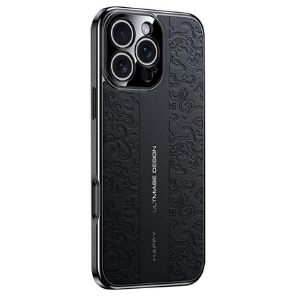 Cloud Dragon Pattern Plain Leather PC Phone Case, For iPhone 17 Pro Max, For iPhone 17 Pro, For iPhone 17, For iPhone Air, For iPhone 16 Pro Max, For iPhone 16 Pro