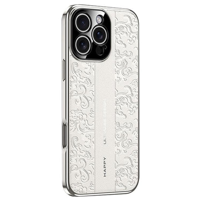 Cloud Dragon Pattern Plain Leather PC Phone Case, For iPhone 17 Pro Max, For iPhone 17 Pro, For iPhone 17, For iPhone Air, For iPhone 16 Pro Max, For iPhone 16 Pro