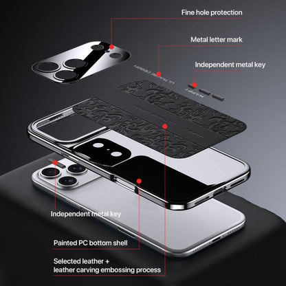 Cloud Dragon Pattern Plain Leather PC Phone Case, For iPhone 17 Pro Max, For iPhone 17 Pro, For iPhone 17, For iPhone Air, For iPhone 16 Pro Max, For iPhone 16 Pro