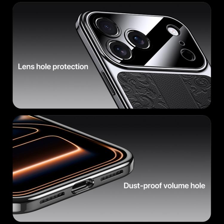 Cloud Dragon Pattern Plain Leather PC Phone Case, For iPhone 17 Pro Max, For iPhone 17 Pro, For iPhone 17, For iPhone Air, For iPhone 16 Pro Max, For iPhone 16 Pro
