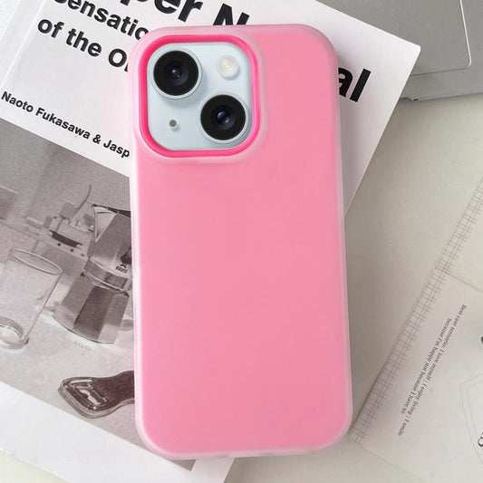 Jelly Color Matte Feel PC Hybrid TPU Phone Case, For iPhone 15 Plus, For iPhone 15