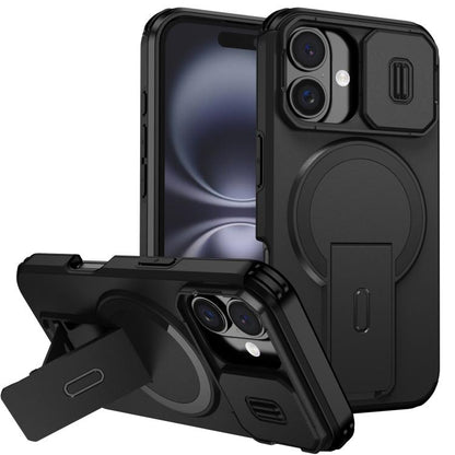 Sliding Camshield MagSafe Holder Phone Case, For iPhone 16 Pro, For iPhone 16 Plus, For iPhone 16
