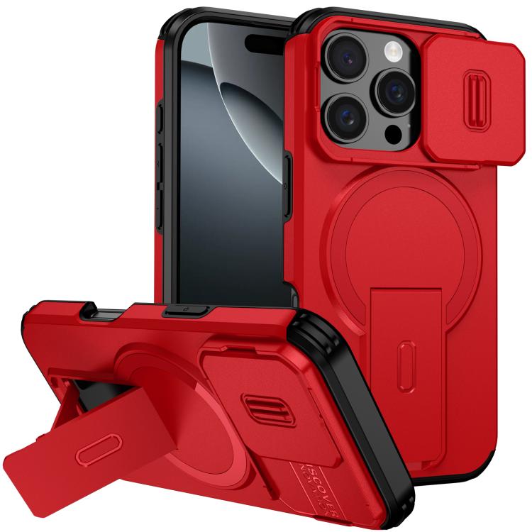 Sliding Camshield MagSafe Holder Phone Case, For iPhone 16 Pro, For iPhone 16 Plus, For iPhone 16