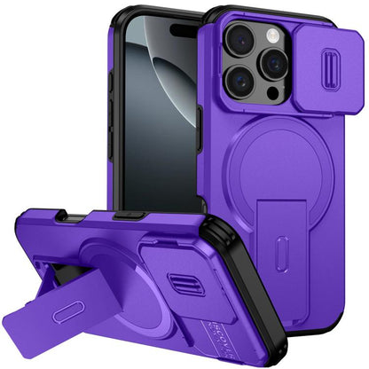 Sliding Camshield MagSafe Holder Phone Case, For iPhone 16 Pro, For iPhone 16 Plus, For iPhone 16