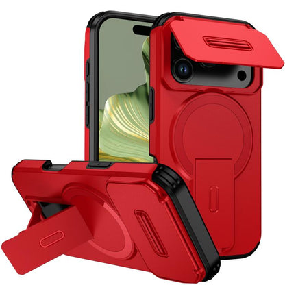 Sliding Camshield MagSafe Holder Phone Case, For iPhone 17e / 16e, For iPhone 17 Pro Max, For iPhone 17 Pro