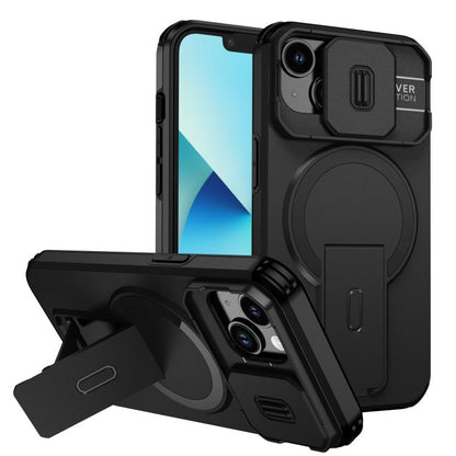 Sliding Camshield MagSafe Holder Phone Case, For iPhone 15, For iPhone 14 / 13, For iPhone 14 Pro