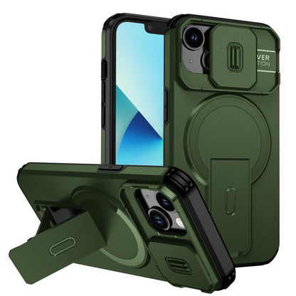 Sliding Camshield MagSafe Holder Phone Case, For iPhone 15, For iPhone 14 / 13, For iPhone 14 Pro