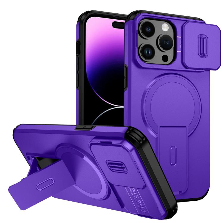 Sliding Camshield MagSafe Holder Phone Case, For iPhone 14 Pro Max, For iPhone 13 Pro Max, For iPhone 13 Pro
