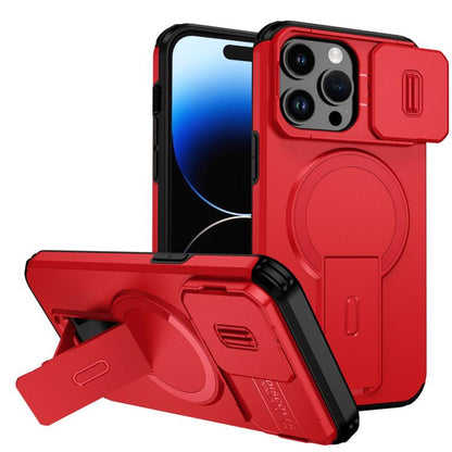 Sliding Camshield MagSafe Holder Phone Case, For iPhone 15, For iPhone 14 / 13, For iPhone 14 Pro