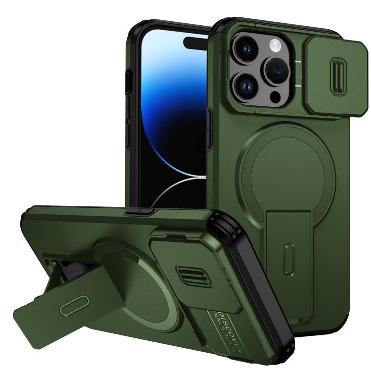Sliding Camshield MagSafe Holder Phone Case, For iPhone 15, For iPhone 14 / 13, For iPhone 14 Pro