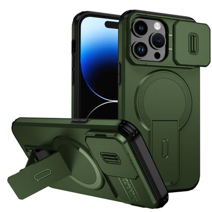 Sliding Camshield MagSafe Holder Phone Case, For iPhone 15, For iPhone 14 / 13, For iPhone 14 Pro
