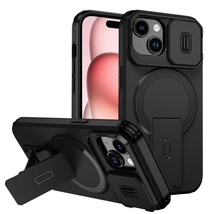Sliding Camshield MagSafe Holder Phone Case, For iPhone 15, For iPhone 14 / 13, For iPhone 14 Pro