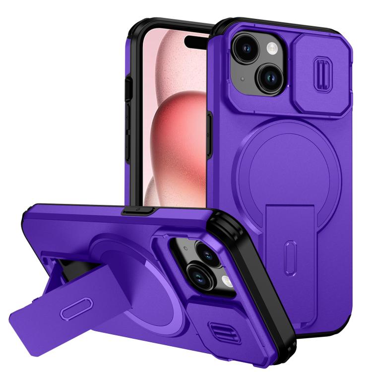 Sliding Camshield MagSafe Holder Phone Case, For iPhone 15, For iPhone 14 / 13, For iPhone 14 Pro