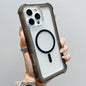 Transparent Matte TPU Hybrid PC 3-in-1 MagSafe Phone Case, For iPhone 16 Pro Max, For iPhone 16 Pro, For iPhone 16 Plus, For iPhone 16