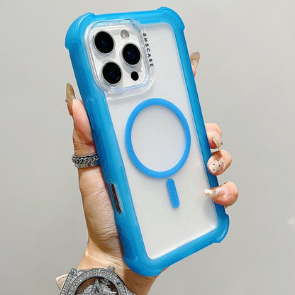 Transparent Matte TPU Hybrid PC 3-in-1 MagSafe Phone Case, For iPhone 16 Pro Max, For iPhone 16 Pro, For iPhone 16 Plus, For iPhone 16