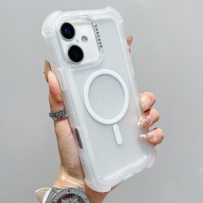 Transparent Matte TPU Hybrid PC 3-in-1 MagSafe Phone Case, For iPhone 16 Pro Max, For iPhone 16 Pro, For iPhone 16 Plus, For iPhone 16