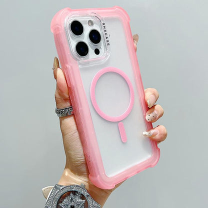 Transparent Matte TPU Hybrid PC 3-in-1 MagSafe Phone Case, For iPhone 15 Pro Max, For iPhone 15 Pro, For iPhone 15 Plus, For iPhone 15
