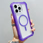 Transparent Matte TPU Hybrid PC 3-in-1 MagSafe Phone Case, For iPhone 15 Pro Max, For iPhone 15 Pro, For iPhone 15 Plus, For iPhone 15